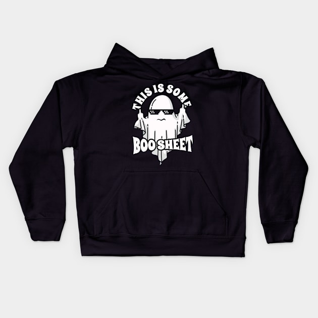 this is some boo sheet- cool boo ghost Kids Hoodie by SUMAMARU